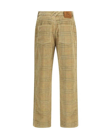 Burberry Brown Cotton Casual Pants