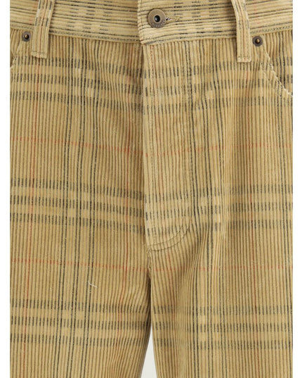 Burberry Brown Cotton Casual Pants