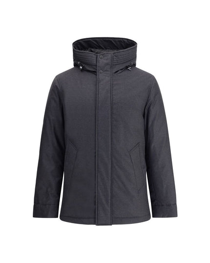 Woolrich Black Fleece Wool Parka