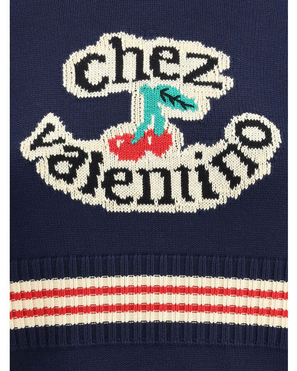 Valentino Blue Cotton Sweatshirt