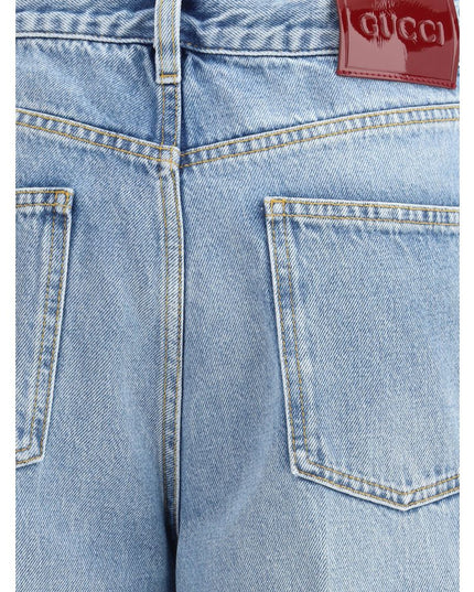 Gucci Light Blue Cotton Jeans Denim