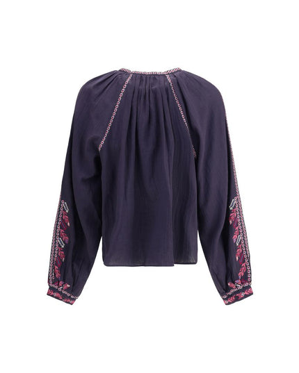 Marant Etoile Blue Cotton Blouse