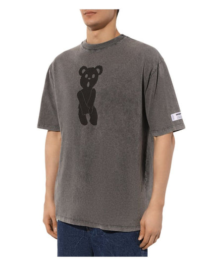 Diego Venturino Gray Cotton T-Shirt