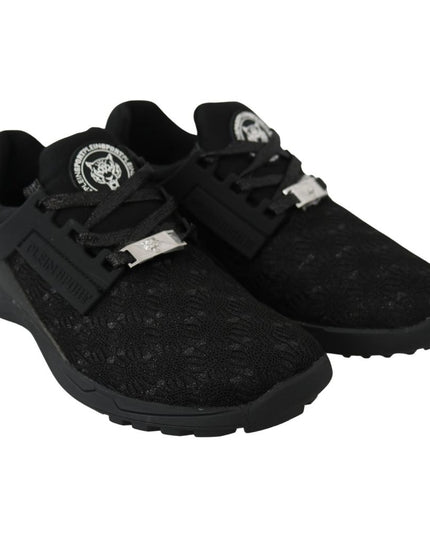 Plein Sport Black Polyester Sneaker