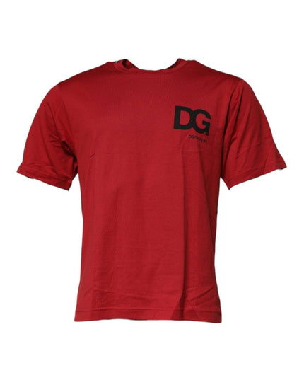 Dolce & Gabbana Red Cotton T-Shirt