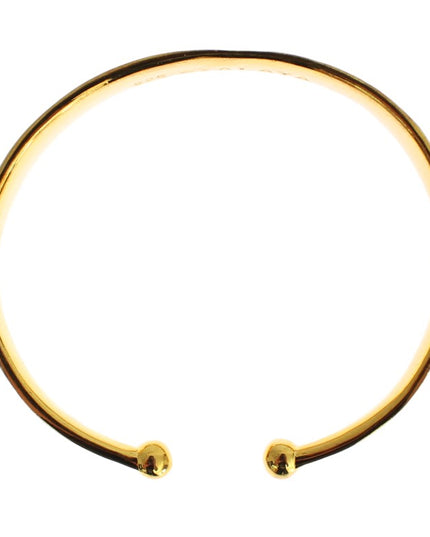 Nialaya CZ Gold Sterling 925 Silver Bangle Bracelet