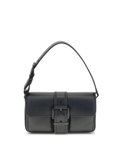 Michael Kors Black Calf Leather Bos Taurus Shoulder Bag