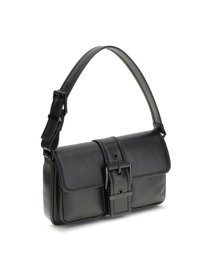 Michael Kors Black Calf Leather Bos Taurus Shoulder Bag