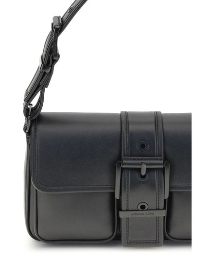 Michael Kors Black Calf Leather Bos Taurus Shoulder Bag