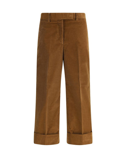 Thom Browne Brown Cotton Casual Pants