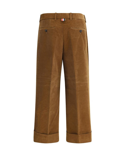 Thom Browne Brown Cotton Casual Pants