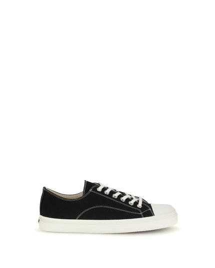 Moschino Black Cotton Low Top Sneakers
