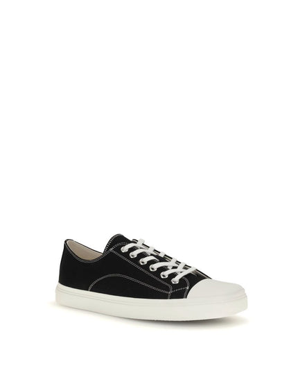 Moschino Black Cotton Low Top Sneakers