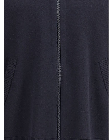 Thom Browne Blue Fleece Wool Cardigan