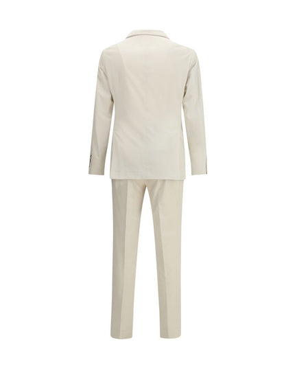 Brunello Cucinelli Cream Cotton Two-Piece Suit