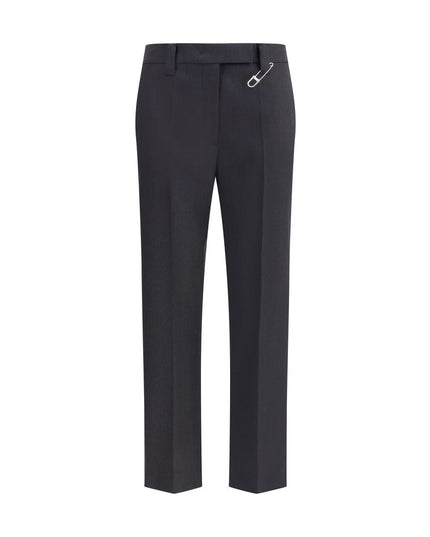 Prada Gray Fleece Wool Dress Pants