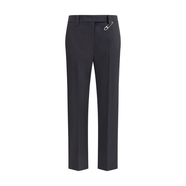 Prada Gray Fleece Wool Dress Pants