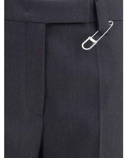 Prada Gray Fleece Wool Dress Pants