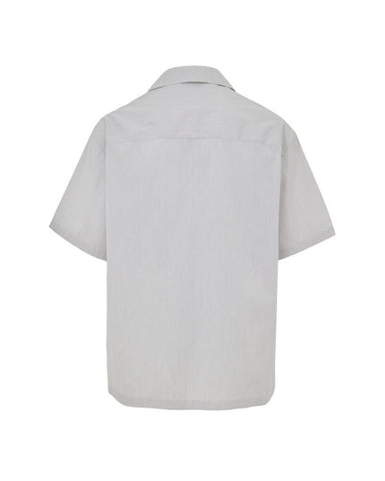 Jil Sander Blue Cotton Shortsleeve Shirt