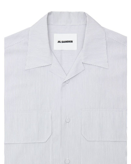 Jil Sander Blue Cotton Shortsleeve Shirt
