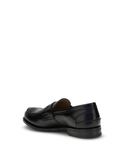 Church's Black Calf Leather Bos Taurus Slip-On Loafers