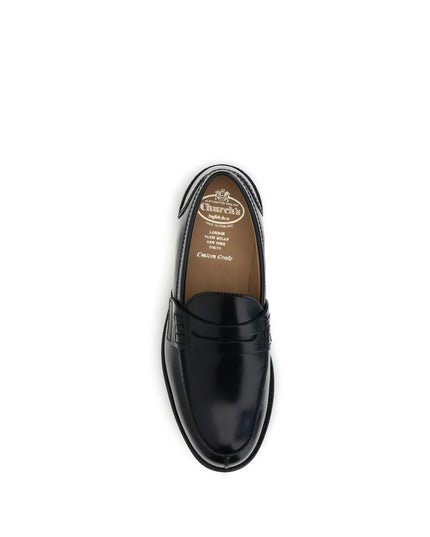 Church's Black Calf Leather Bos Taurus Slip-On Loafers