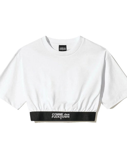 Comme Des Fuckdown White Cotton Women T-Shirt