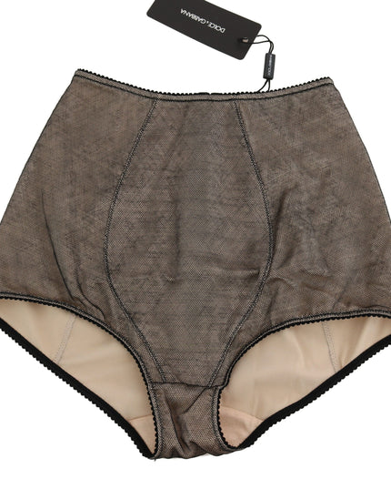 Dolce & Gabbana Bottoms Underwear Beige With Black Net