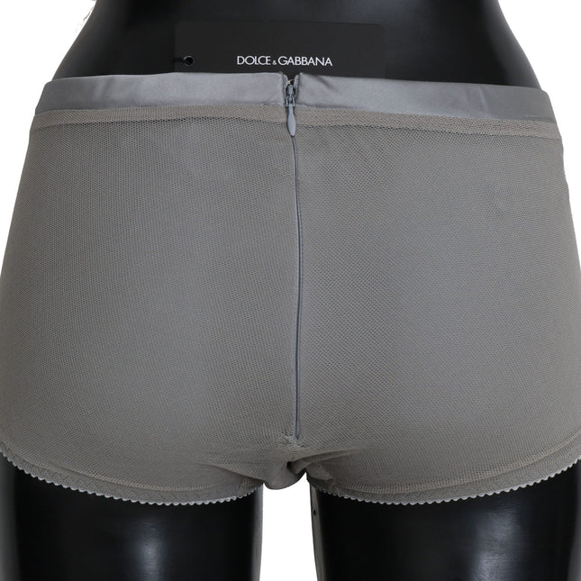 Dolce & Gabbana Underwear Silver With Net Silk Bottoms