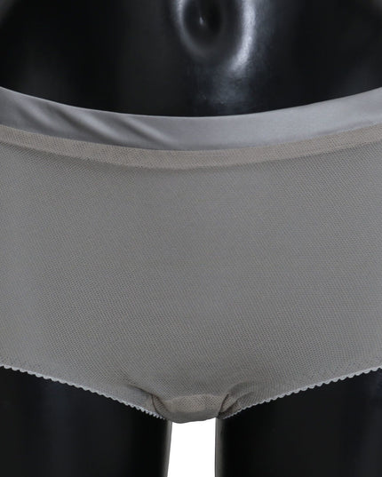 Dolce & Gabbana Underwear Silver With Net Silk Bottoms