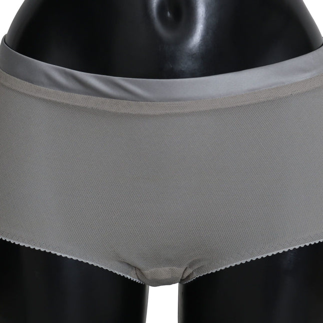 Dolce & Gabbana Underwear Silver With Net Silk Bottoms