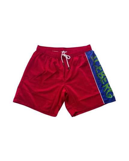 Iceberg Red Polyester Men Swim Short