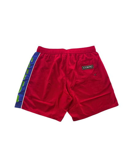 Iceberg Red Polyester Men Swim Short