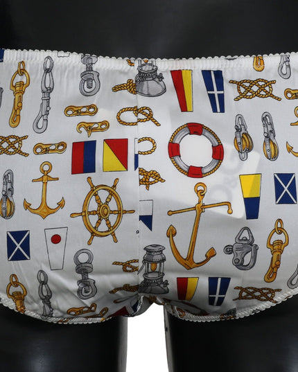 Dolce & Gabbana Underwear Sailor Print Silk Bottoms