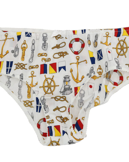 Dolce & Gabbana Underwear Sailor Print Silk Bottoms