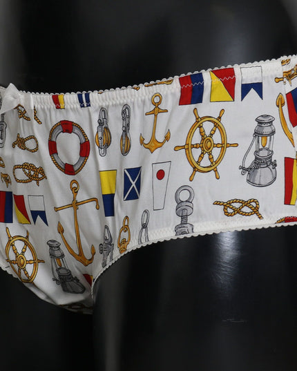 Dolce & Gabbana Underwear Sailor Print Silk Bottoms