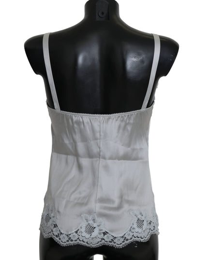 Dolce & Gabbana Green Silk Lace Dress Chemisole Lingerie