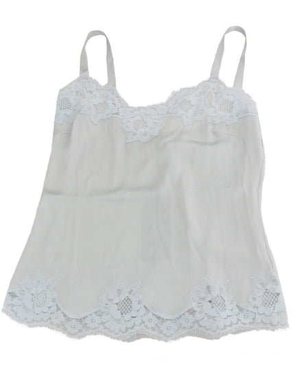 Dolce & Gabbana Green Silk Lace Dress Chemisole Lingerie