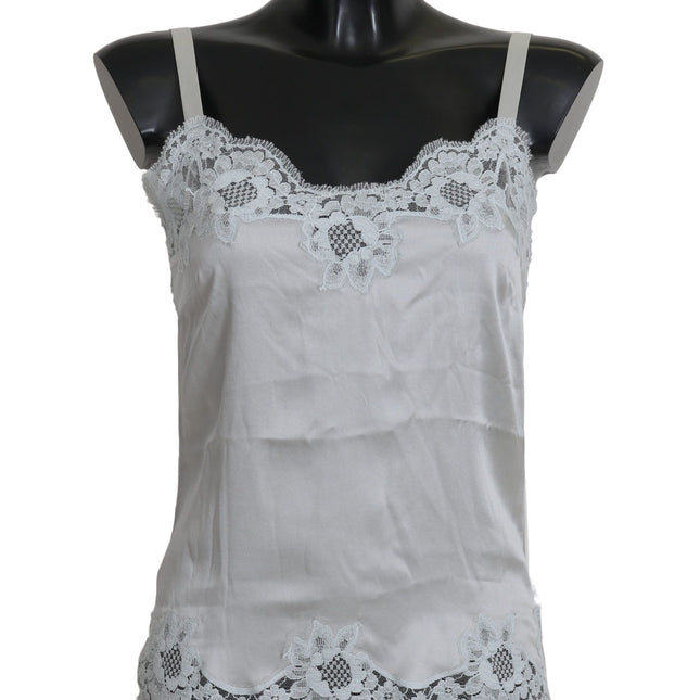 Dolce & Gabbana Green Silk Lace Dress Chemisole Lingerie