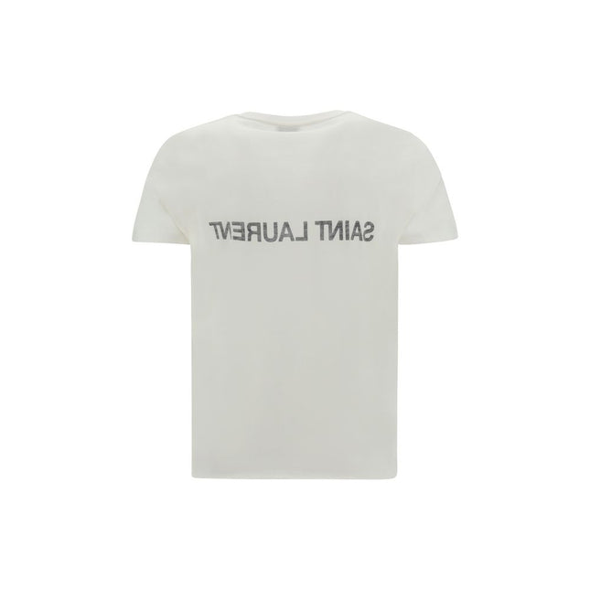 Saint Laurent White Cotton T-Shirt
