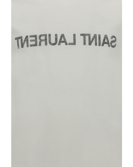 Saint Laurent White Cotton T-Shirt
