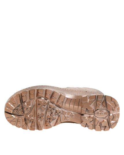 Dolce & Gabbana Rose Gold Rubber Pull On Rain Boots  Shoes