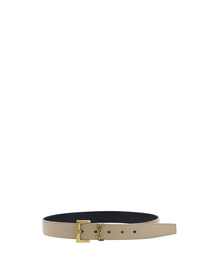 Saint Laurent Brown Calf Leather Bos Taurus Regular Belt