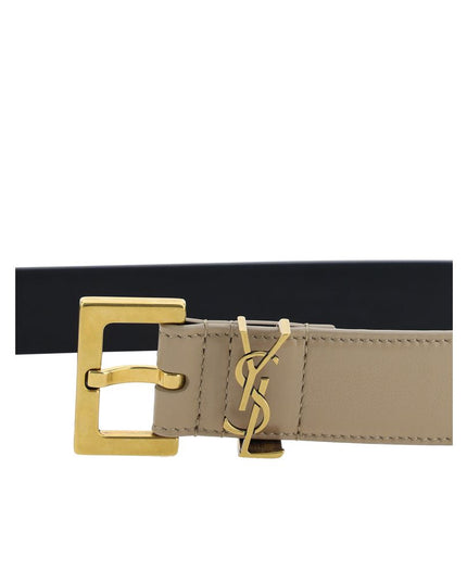 Saint Laurent Brown Calf Leather Bos Taurus Regular Belt