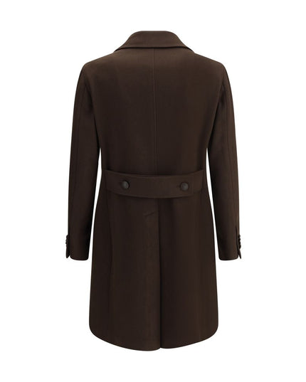 Tagliatore Brown Wool Coat