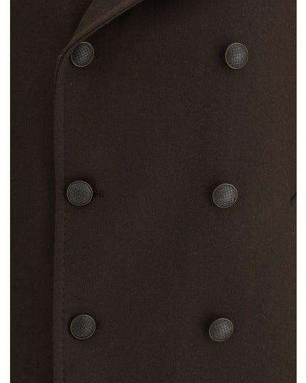 Tagliatore Brown Wool Coat