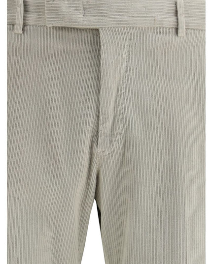 PT Torino Gray Cotton Casual Pants