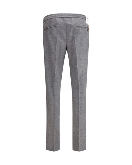 PT Torino Gray Fleece Wool Casual Pants