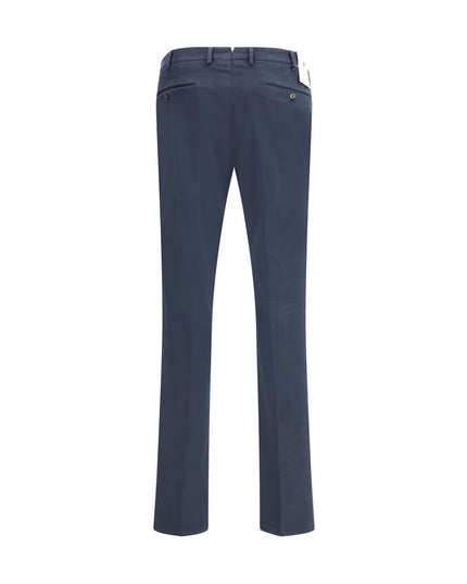 PT Torino Blue Cotton Casual Pants
