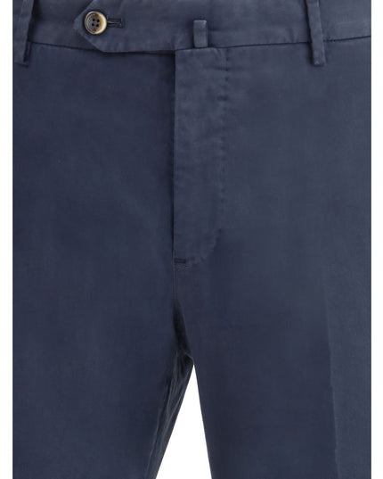 PT Torino Blue Cotton Casual Pants